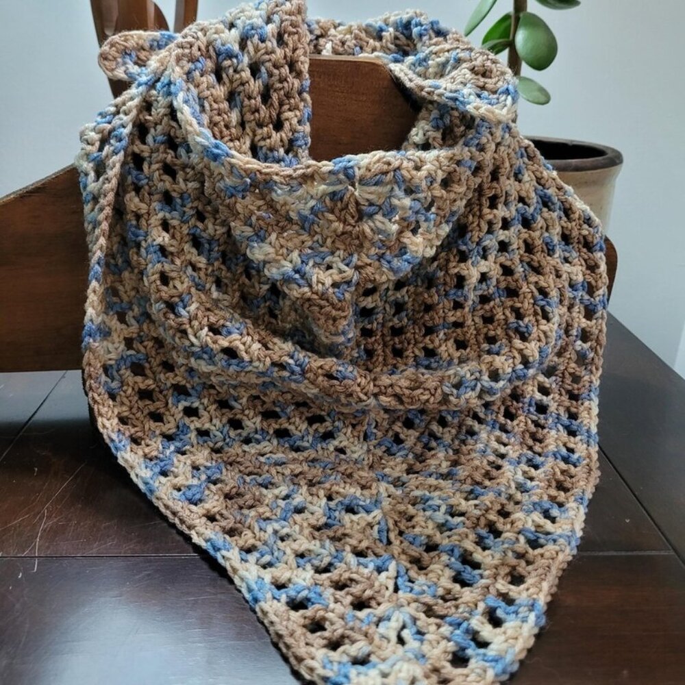 Hand Made OOAK  Crochet Boho Cowl Scarf Neck Warmer, NO Fuss Washer / Dryer Safe